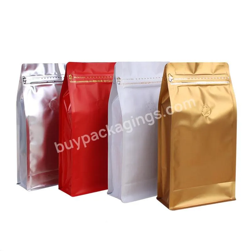 Resealable Lock Packing Wholesale One Way Valve Biodegradable Pouch Packaging Coffee Bags With Degassing Valve And Ziplock