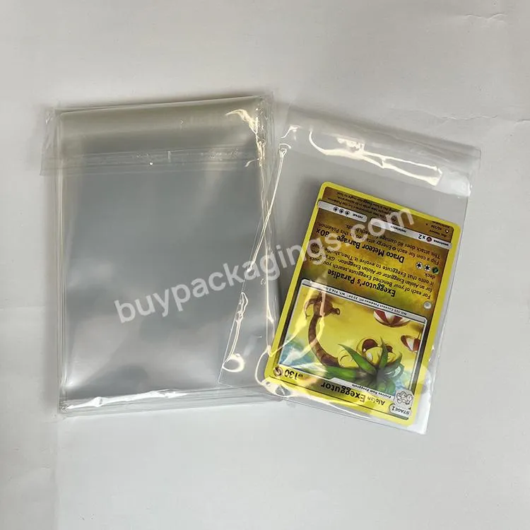 Resealable Poly Custom Trading Card Sleeves Sports Bags Baseball Football Team Set Bags Top Loaders