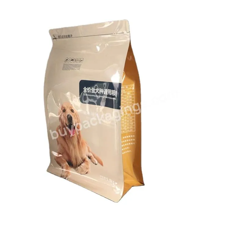 Resealable Slider Frosted Zipper Pet Food Bags 5kg 10kg 15kg 20kg 25kg Plastic Dog Food Packaging Bag