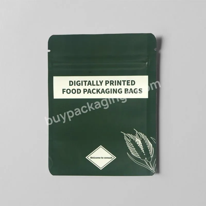 Resealable Zipper Food Packaging Bags Stand Up Pouch Custom Spice Powder Packaging Digital Plastic Bag