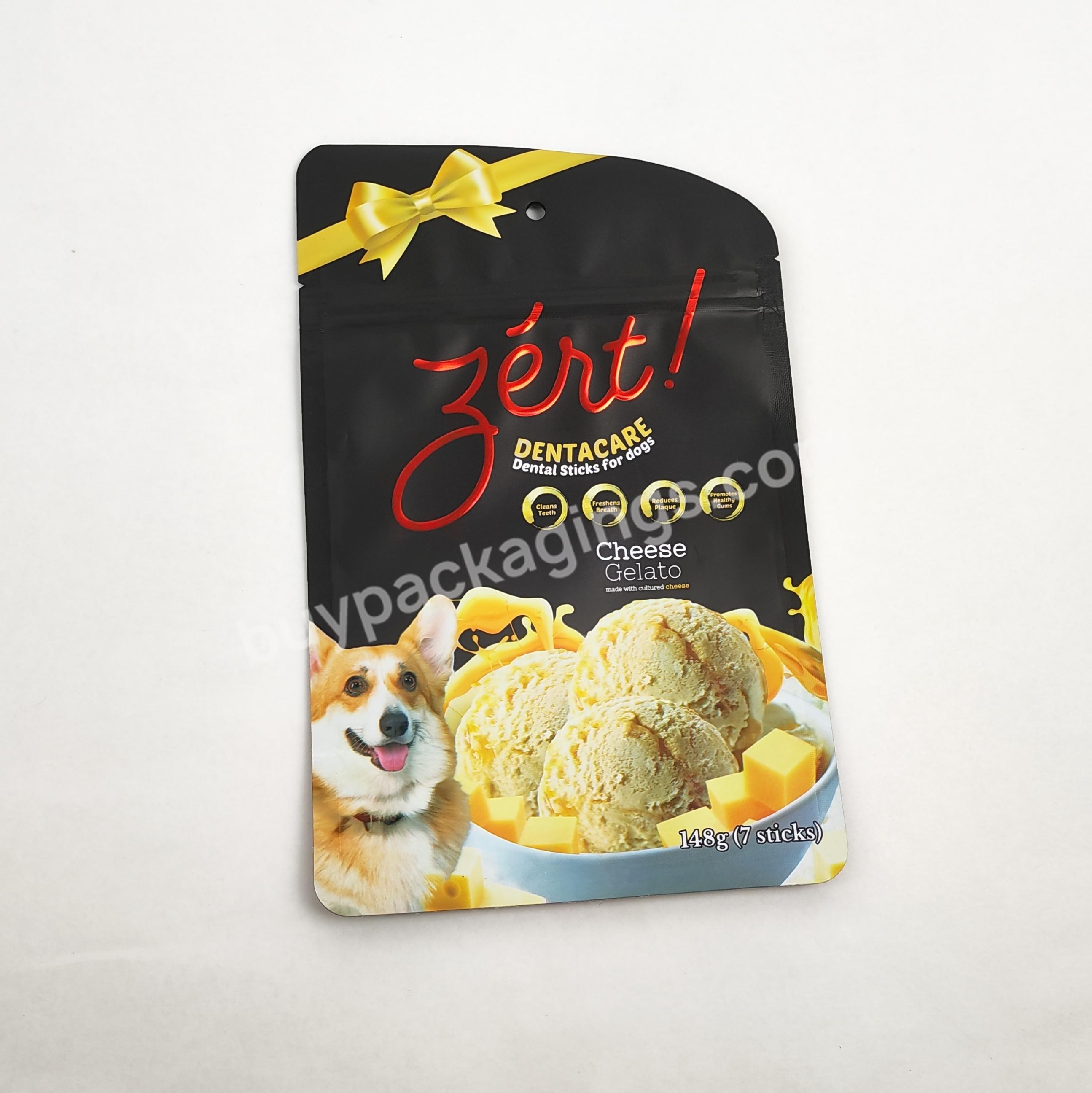 Resealable Zipper Pet Dog Food Bag Heat Seal Pet Food Packaging Bag Dog Treat Die Cut Shape Packaging Pet Food Bag