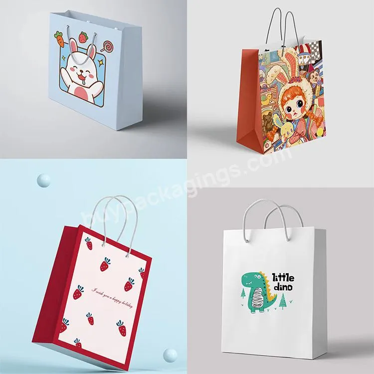 Retail Shopping Gift Paperbag Packaging Boutique Bags Glasses Paper With Your Own Logo