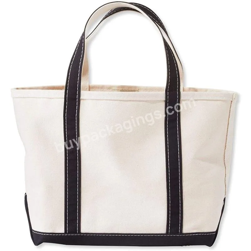 Reusable Blank Canvas Tote Bag Women Foldable Cotton Shopping Bags With Custom Logo Wholesale