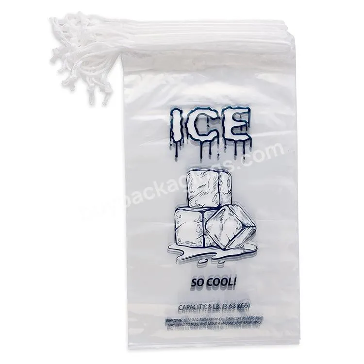 Reusable Disposable 10lb 25lb Plastic Ice Lolly Cube Storage Packaging Bag