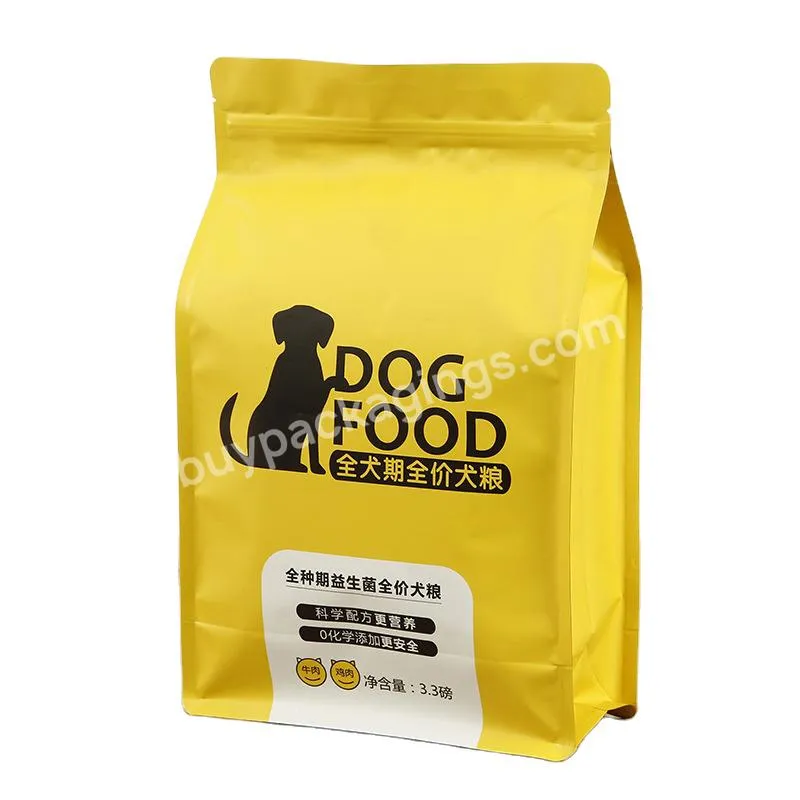 Reusable Flat Bottom Zipper Pet Food Bag Keep Fresh Food Packaging Pouch For Royal Canin Dog Food