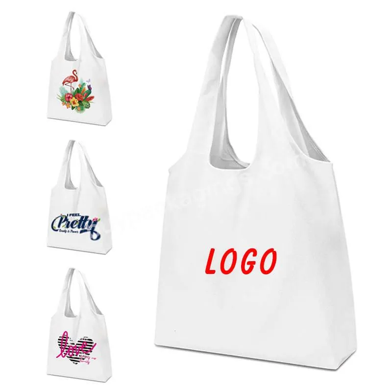 Reusable Grocery Shopping Bags Large Capacity Canvas Tote Bags With Inner Pocket