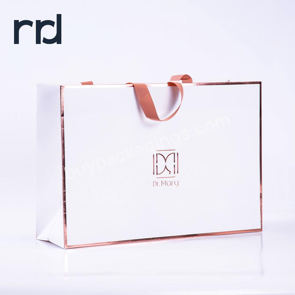 Reusable Medium Clothing Shoe Bag Retail Gift Shopping Paper Bags White Sublimation Paper Gift Bag