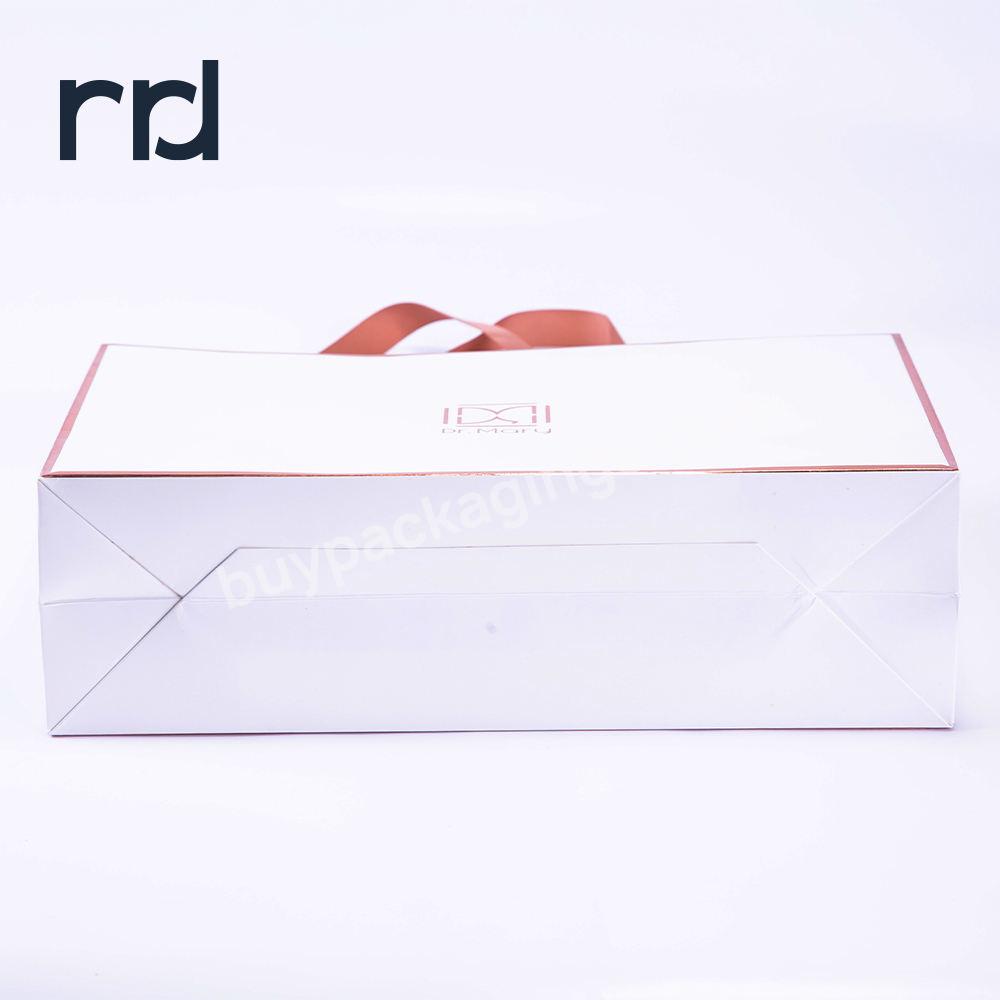Reusable Medium Clothing Shoe Bag Retail Gift Shopping Paper Bags White Sublimation Paper Gift Bag
