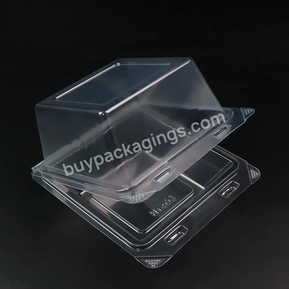 Rigid Cupcake Box Bakery Pet Clamshell Packing Custom Container