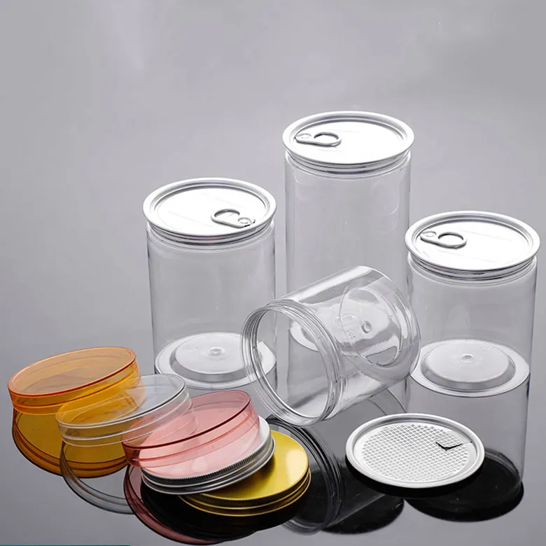 Rotary Cap Sealed Packaging Can Easy-to-pull Thickened Bottom Pet Material Plastic Jar