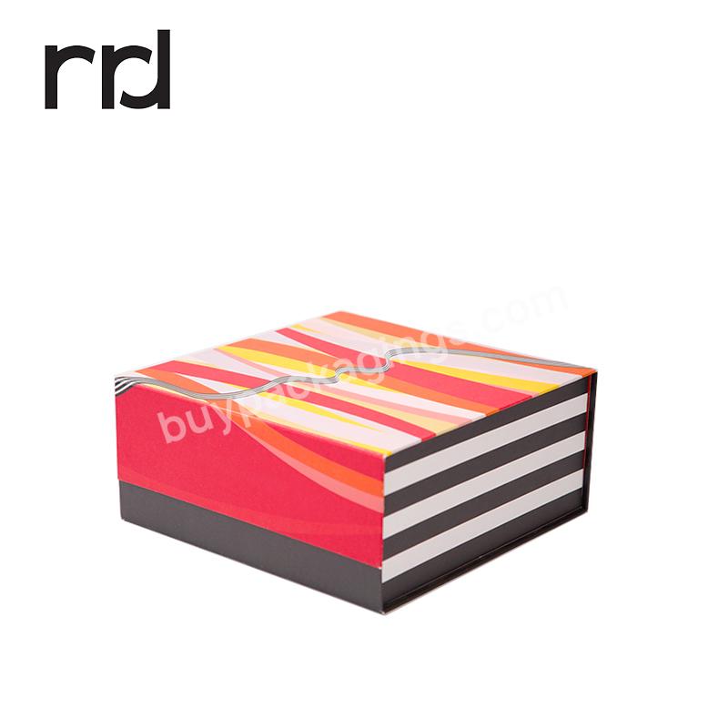 RR Donnelley China Manufacturer Colorful Custom Cardboard Paper Beauty Cosmetic Packaging Small Folding Magnetic Flap Gift Box