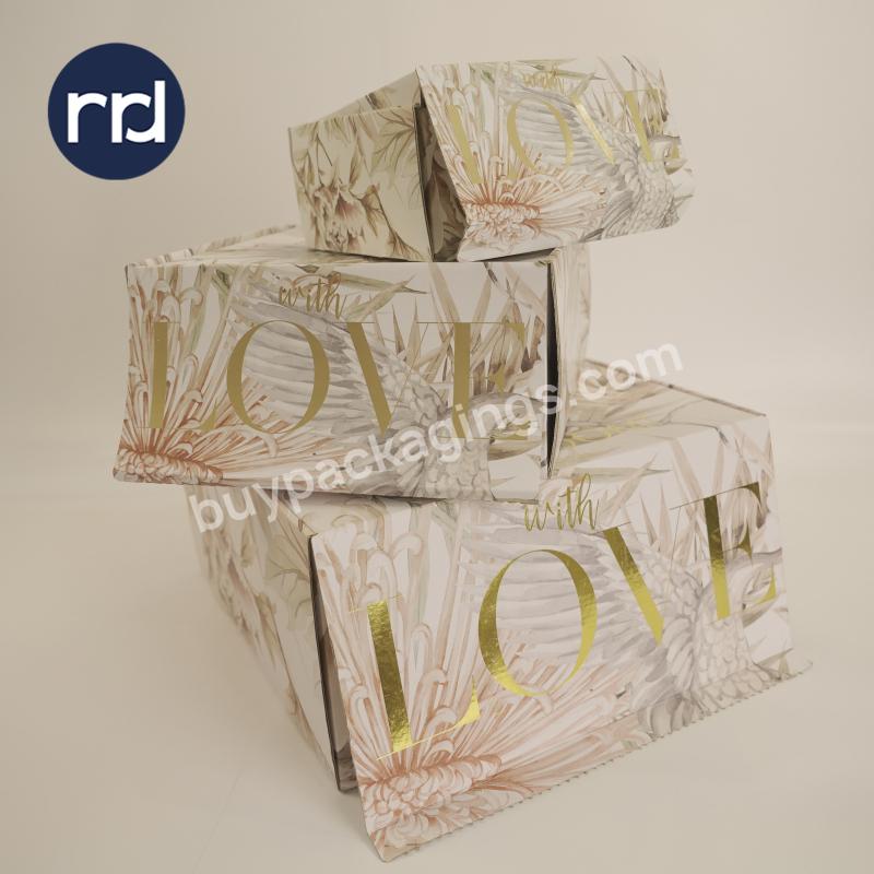 RR Donnelley Custom Design Manufacturer Recyclable Lucky Corrugated Mailer Clothing Retail Packaging Garment Folding Box