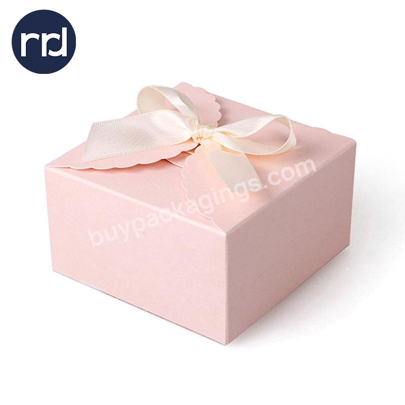 RR Donnelley Custom Design Manufacturer Recyclable Lucky Pink Shipping Jewelry Packaging Valentine'S Day Gift Box with Ribbon