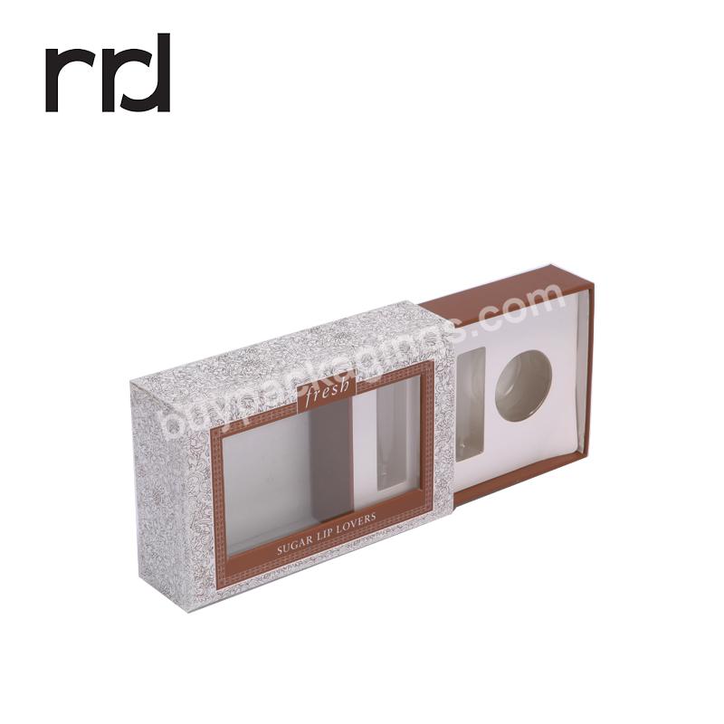 RR Donnelley Custom Elegant Design Luxury Rectangle Gift Cosmetic Cardboard Lenses Packaging Essential Oil Packaging Window Box