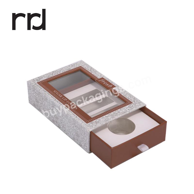 RR Donnelley Custom Elegant Design Luxury Rectangle Gift Cosmetic Cardboard Lenses Packaging Essential Oil Packaging Window Box