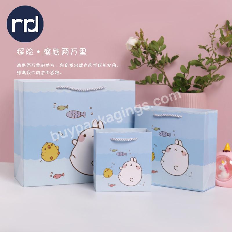 RR Donnelley Custom Logo  Jewelry Business Art Paper Reusable Shopping Clothing Foldable Gift Packaging Bags with Ribbon Handles