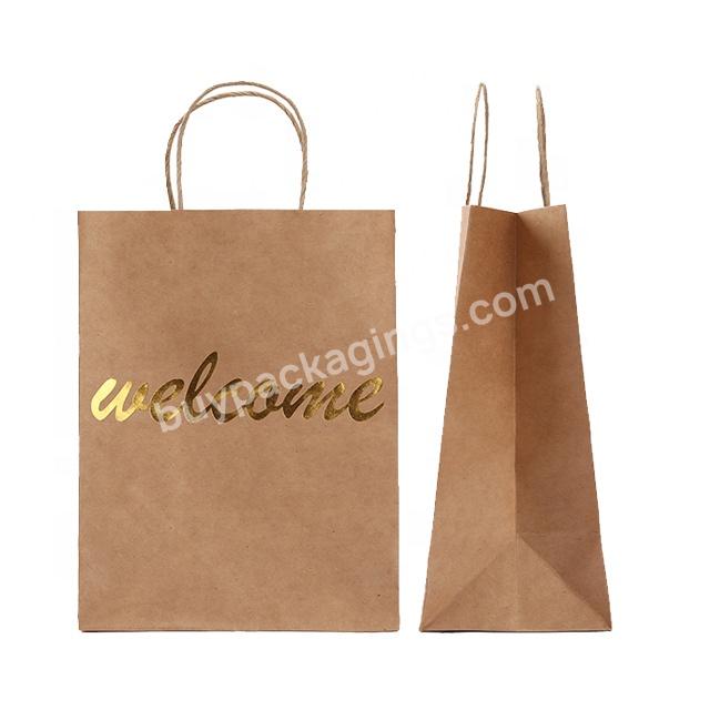 RR Donnelley Custom Logo White Kraft Paper Bakery Luxury Clothing Tea Cosmetic Gift Shopping Tote Coffee Bags with Handles
