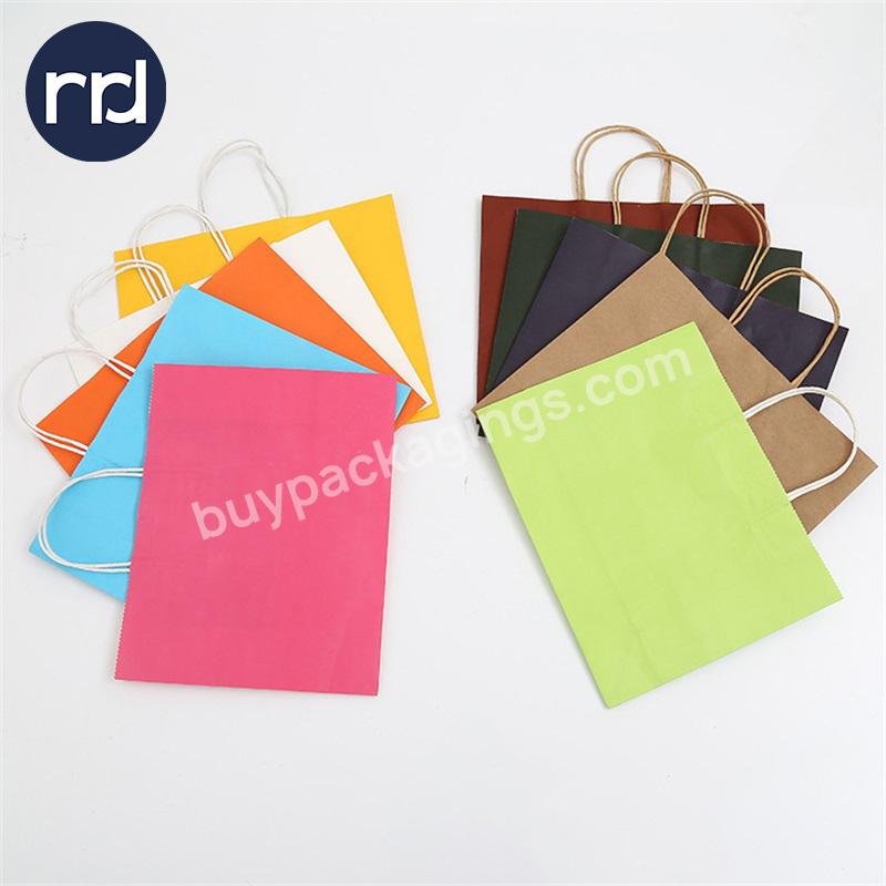 RR Donnelley Custom Printing Wholesale Recyclable Kraft Paper Takeaway Food Valentine'S Day Goodie Gift Bags With Handles