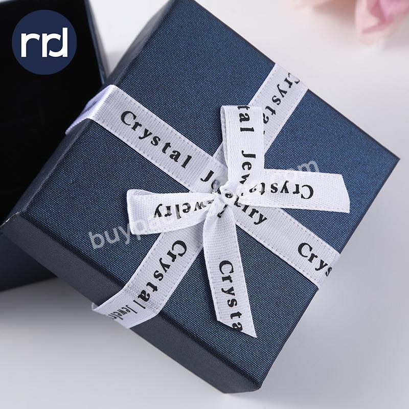 RR Donnelley Durable Wholesale Custom Logo Manufacturer Happy Fathers Day Empty Luxury Christmas Jewelry Gift Box with Ribbon