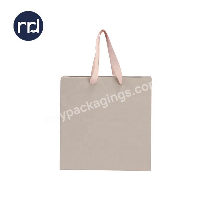 RR Donnelley Elegant Customized Logo Wine Cardboard Shopping Paper Gift Bags With Ribbon Handles
