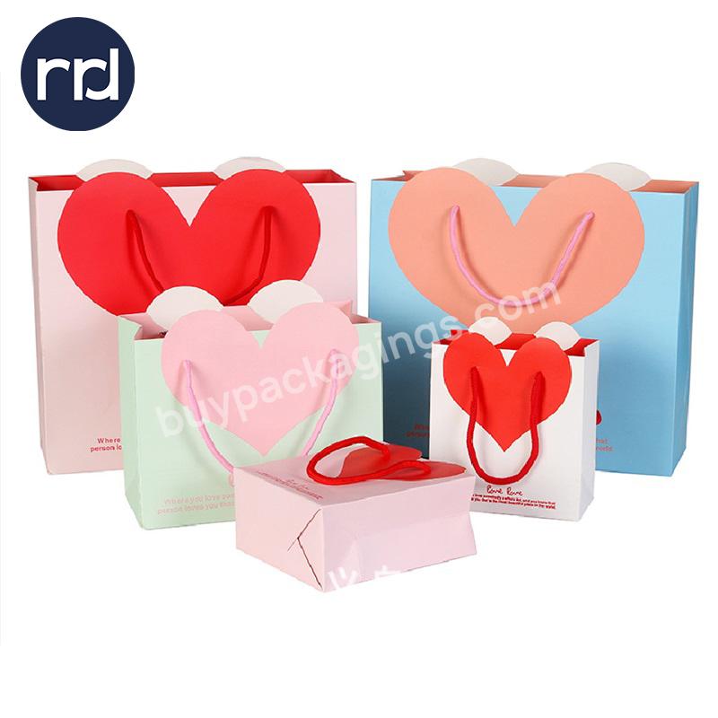 RR Donnelley Fashionable Designing Customized Logo China Manufacturer Decorative Paper Birthday Valentines Day Tote Gift Bag