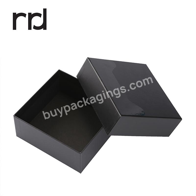 RR Donnelley Hot Sale Custom Logo Wholesale Retail Manufacturer Black Paper Empty Perfume Essential Oil Packaging Gift Boxes