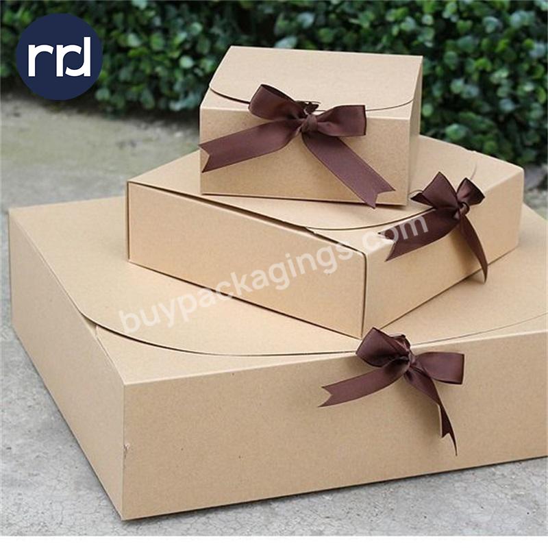 RR Donnelley Luxury Cardboard  Essential Oil Clothing Lingerie Scarf Turban Wedding Dress Packaging Tiny Gift Box with Ribbon