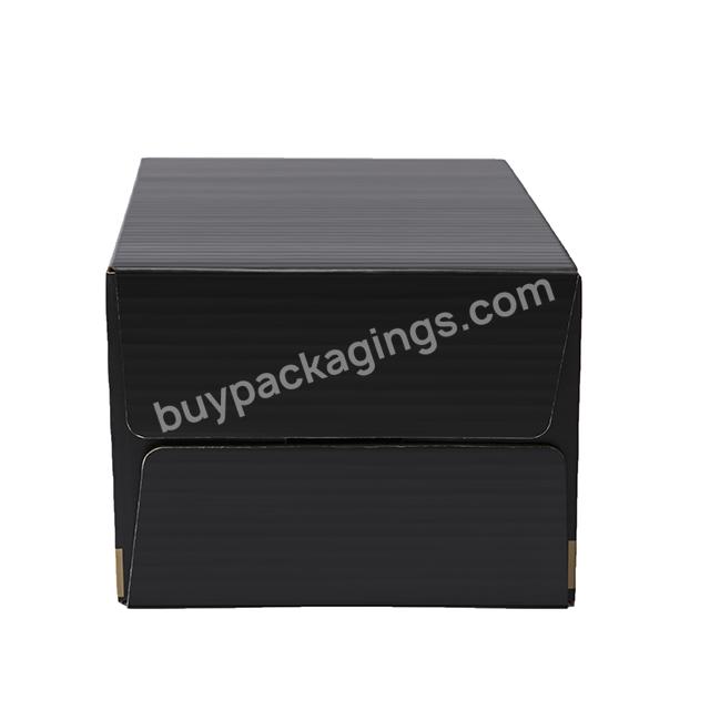 RR Donnelley Manufacturer Custom Printing Logo Cylinder Clothing Gift Logistics Packaging Matt Black Flat Handbag Packing Box