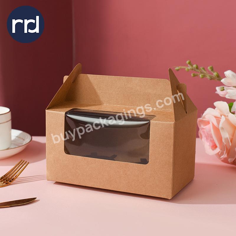 RR Donnelley Manufacturer Custom Printing Logo Fast Food Packaging Retail Customized Size Recycled Kraft Paper  Box with Window