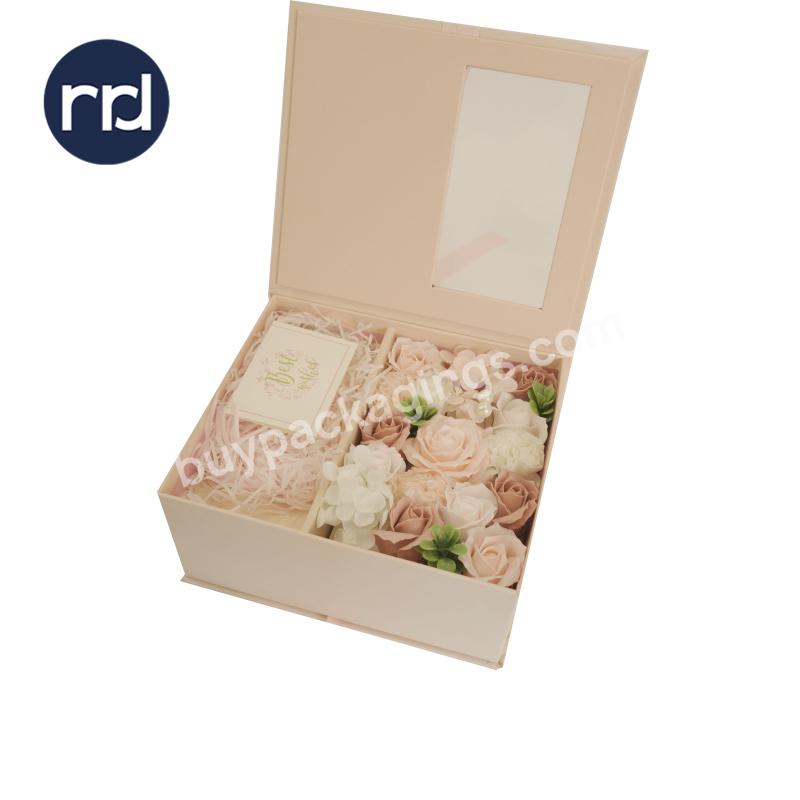 RR Donnelley OEM Manufacturer Shipping Box Custom Printed Paper Rigid Window Candy Flower Magnetic Gift Packing Box