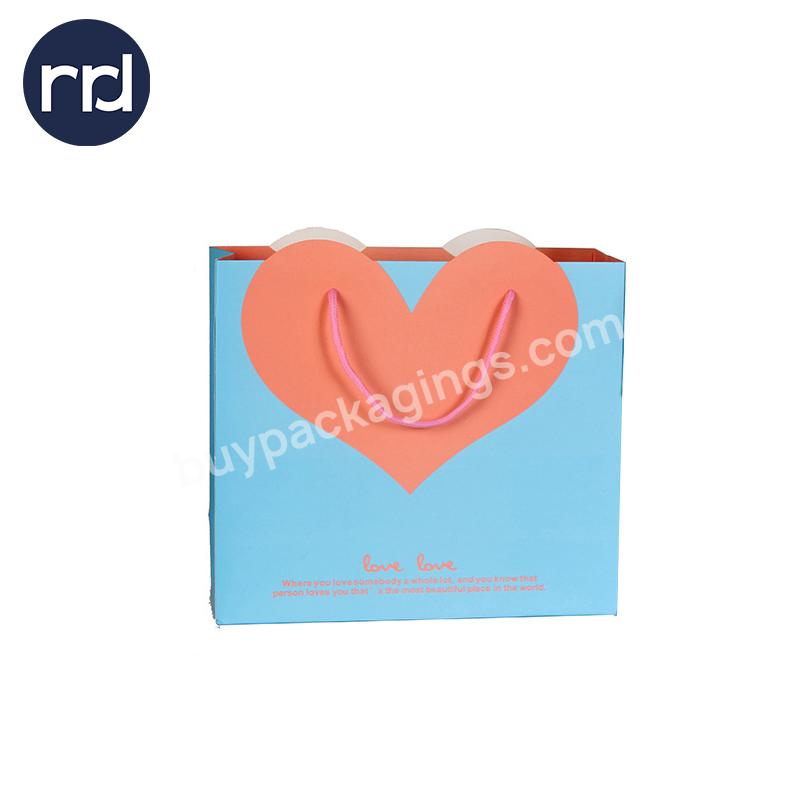 RR Donnelley OEM Wholesale Custom Printing Logo Fancy Eco Friendly Wedding Welcome Valentines Gift Bags with Handles