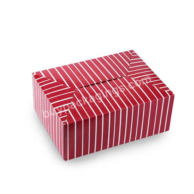 RR Donnelley Red Stripe Beautiful Design Custom Gift Box