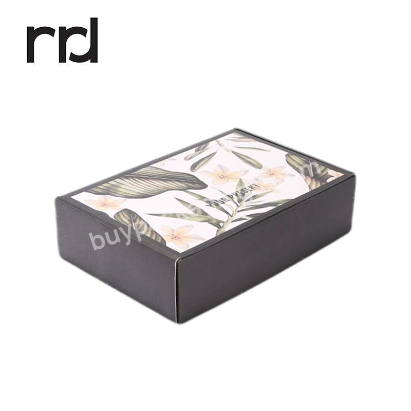 RR Donnelley Small Kraft Mailing Plain Printed Carton Packaging Shipper Black Corrugated Custom Flower Garment Hat Shipping Box