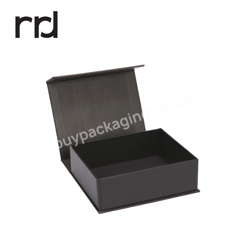 RR Donnelley Wholesale Custom Logo Retail Black Paper Mobile Phone Cases Foam Insert Foldable Magnetic Packaging Gift Boxes