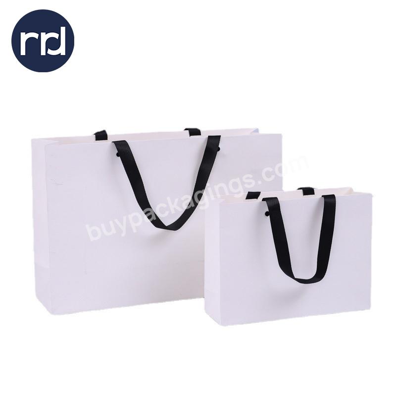 RR Donnelley Wholesale Factory Customized Luxurious Custom Eco Friendly White Paper Shopping Cheap Gift Bags with Handles