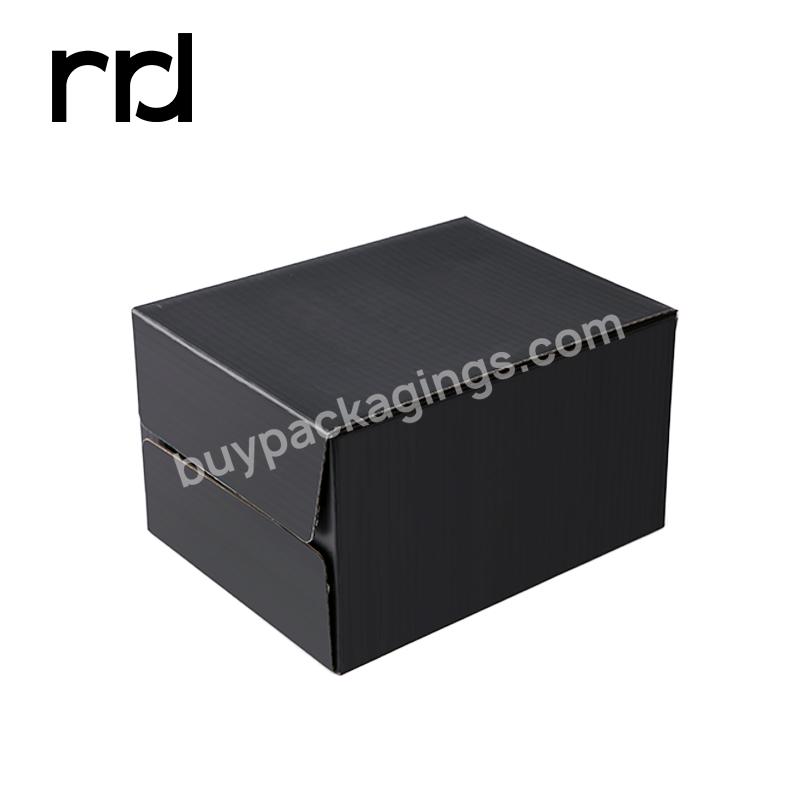 RR Donnelley Wholesale Foldable Retail Products Luxury Clothing Packing Garment Paper Hat Large Clothing Black Gift Box