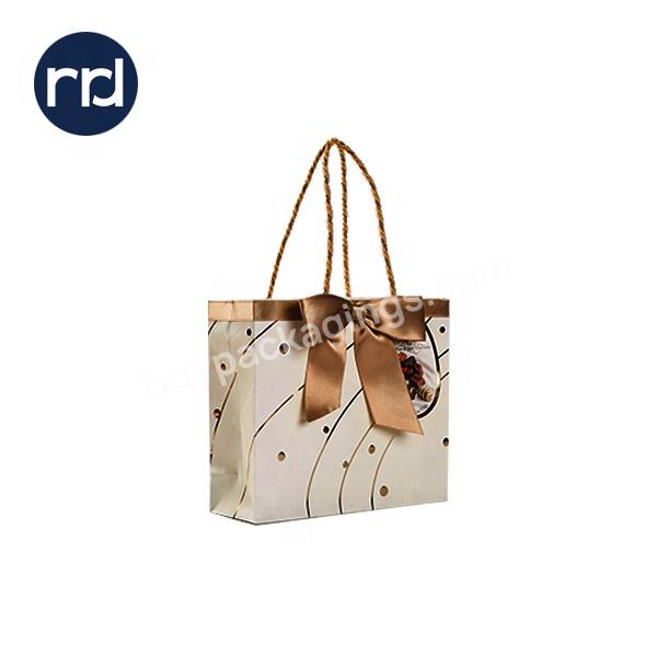 RR Donnelley wholesale gift bag paper custom printed Logo shopping bag jewelry bag with handle