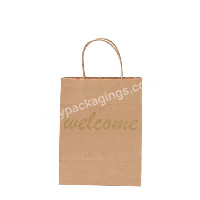 RRD Custom Your Own Logo Take Away Carry Out Bag for Restaurant Fast Food Grade Biodegradable Kraft Paper Bag with Handle Accept
