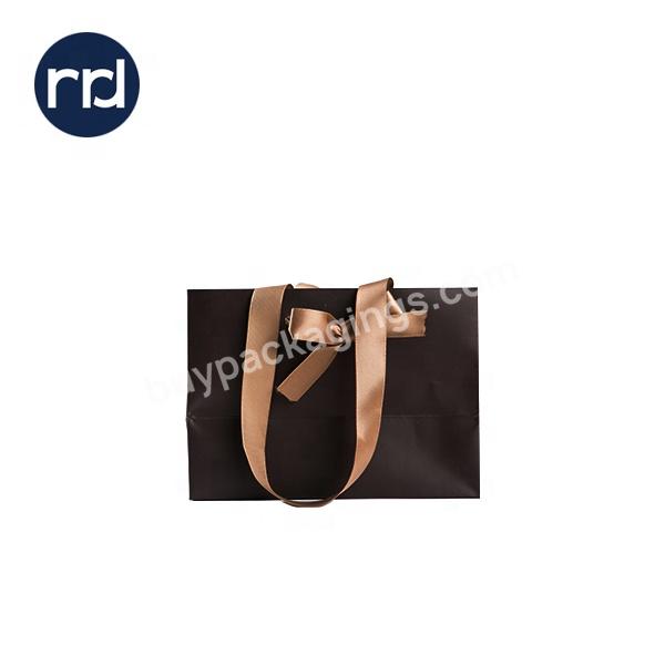 RRD gift bag custom logo print paper bags coated shopping bag for women with handle with your own logo
