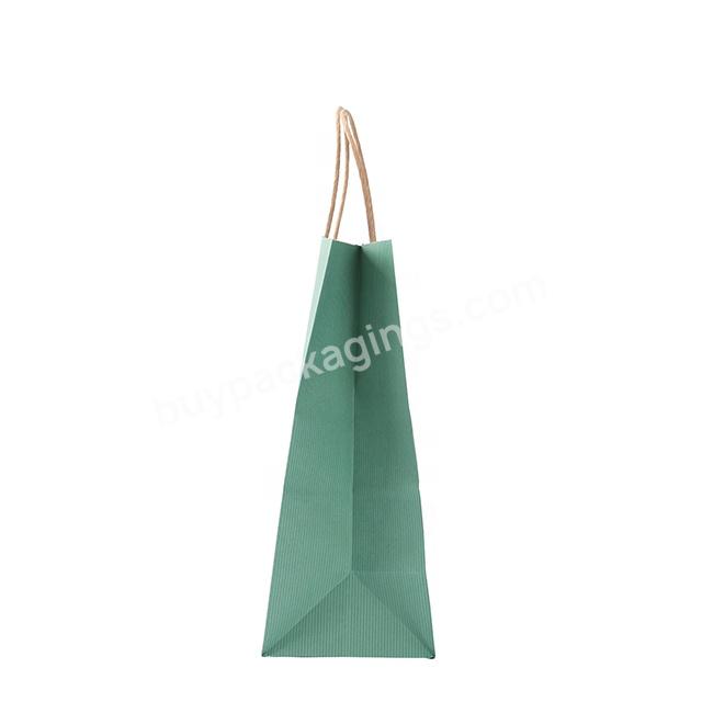 RRD hotsale green paper bag kraft gift bag shopping bag