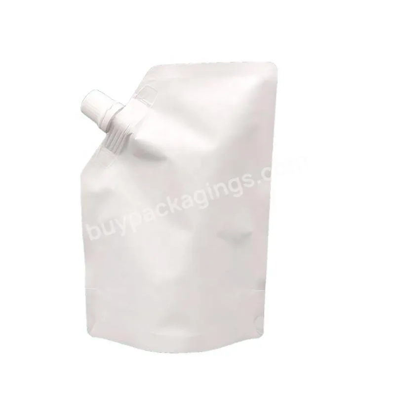 Rts In Stock White Spout Bag Free Refill Reusable 250ml Stand Up Spout Pouch For Facial Cleansing Gel Packaging Bag - Buy 8.45 Oz 200ml Aluminum Foil Standing Doypack Spout Pouches With Top Fill Corner Spout For Detergent Liquid Hypochloric Acid Wate