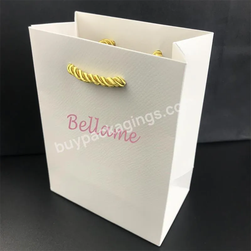 Sac En Papier Luxury Cosmetic Jewelry Wedding Boutique Shopper Shopping Custom Small Gift Paper Bags With Custom Logo And Handle
