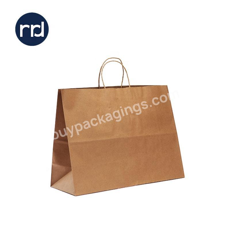 Selling New Brand Large Brown Kraft Paper Bags Recyclable Custom Thick Kraft Paper Bag