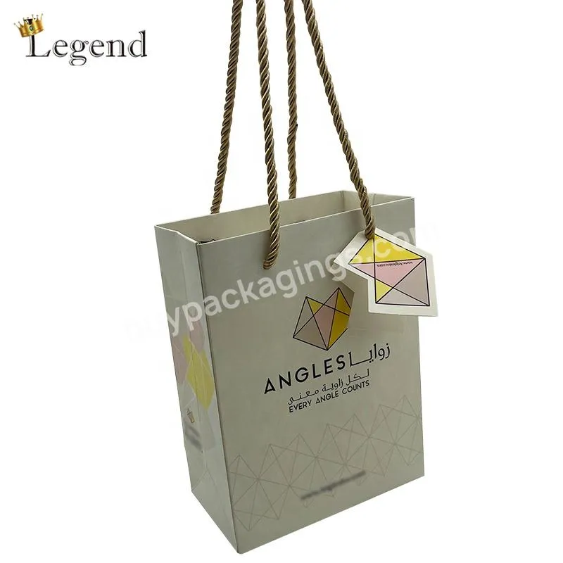 Shopping Paper Gift Bag Packaging with String Handle Custom Small Paper Bags for Jewelry