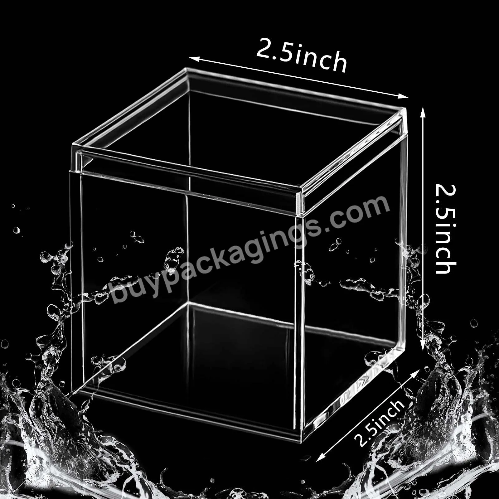 Small Acrylic Square Cube Acrylic Bulk Candy Box Acrylic Box For Dessert