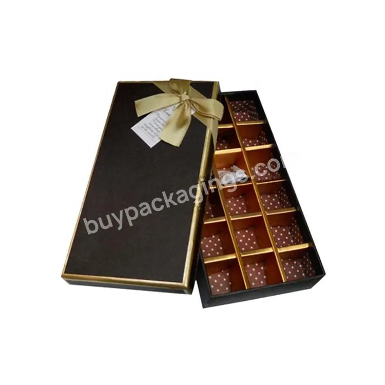 Small Luxury Fancy Chocolate Packaging Paper Cardboard Gift Box With Paper Divider