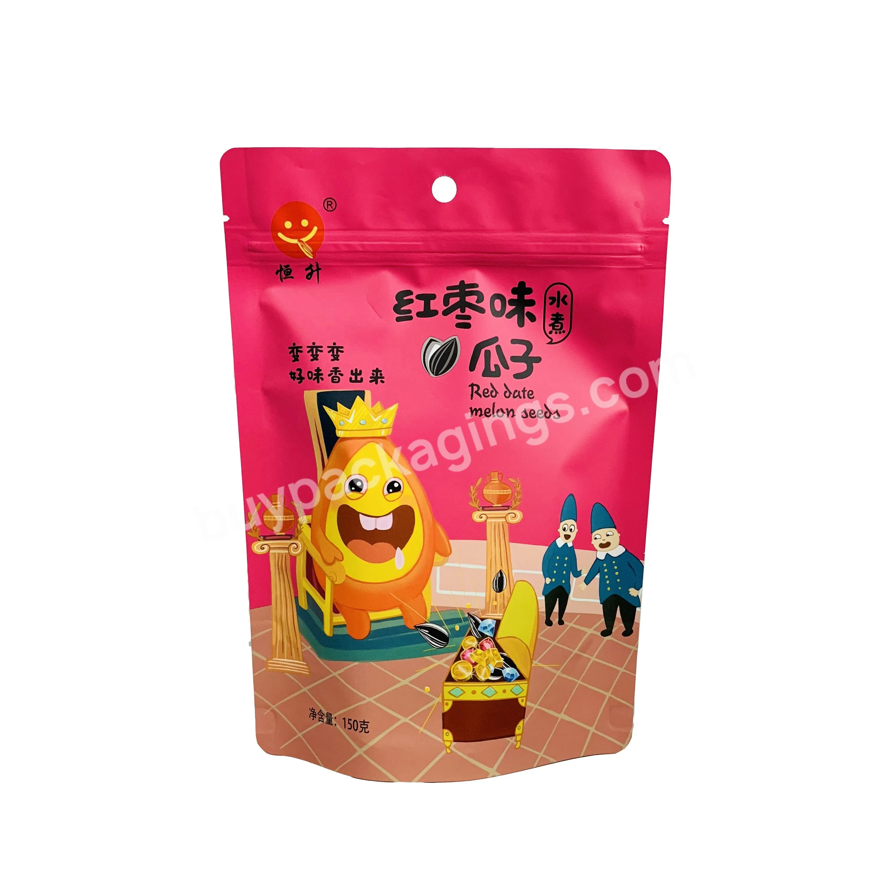 Snacks Food Resealable Popcorn Packaging Bag