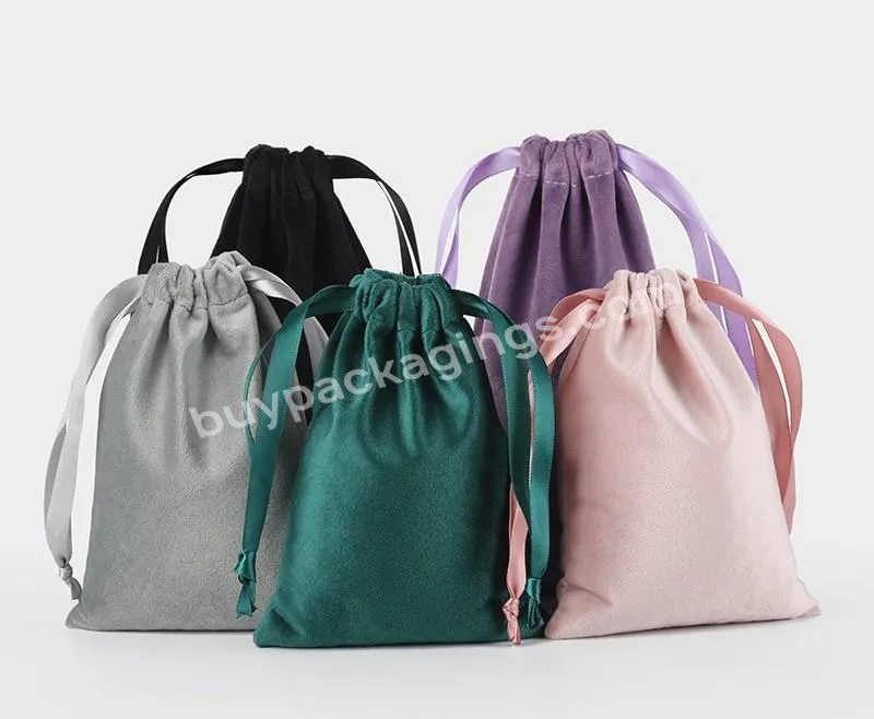 Soft Touching Satin Drawstring Jewelry Velvet Bags Wedding Candy Party Christmas Gift Fabric Package Little Pouches