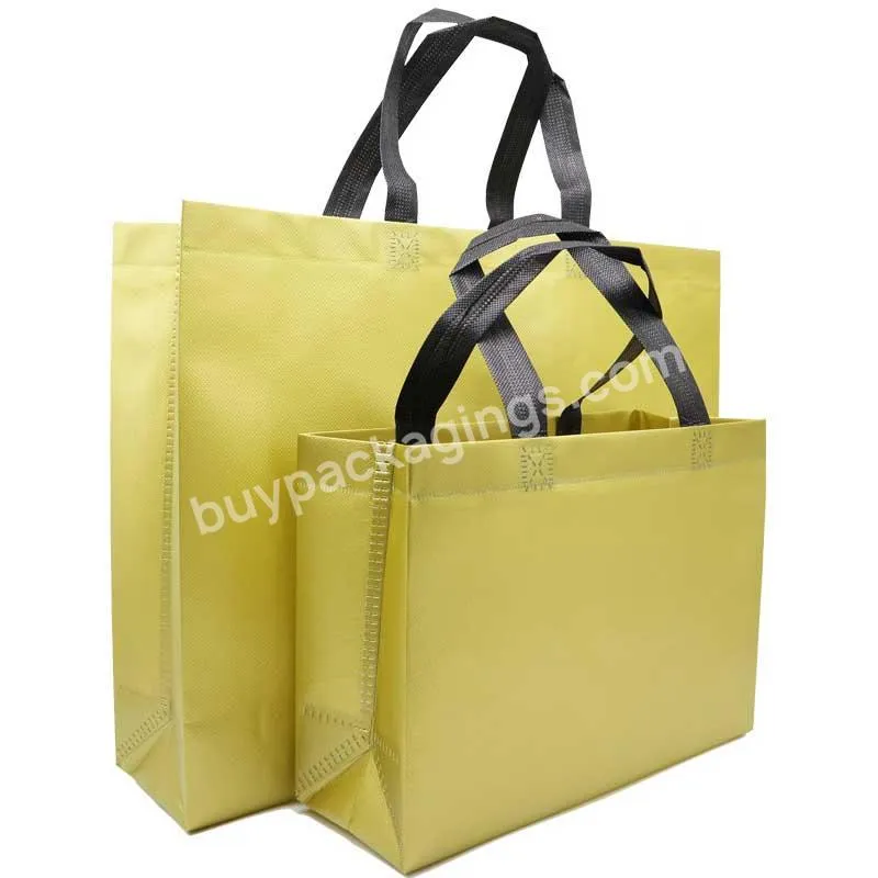 Solid Color Non-woven Waterproof Shopping Bag Reusable Eco-friendly Shopping Pouch Portable Practical Travel Storage Handbag