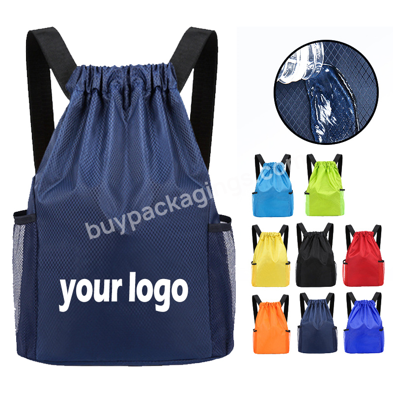 Sport Bag Custom Logo Drawstring Bag Company Gift Oxford Cloth Waterproof - Buy Polyester Drawstring Bag,Drawstring Backpack,Polyester Backpack Bags.